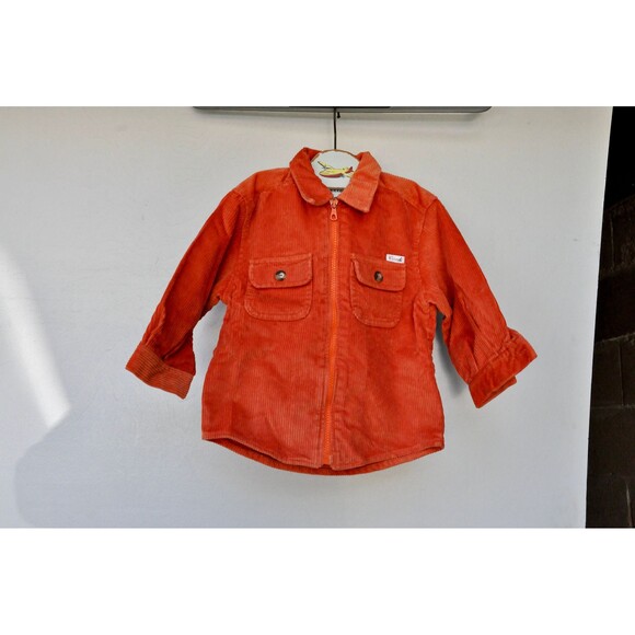 Corduroy Jacket for Kids Toddler Zip Up Burned Orange Italian Boys Jacket 2 y.o. - Picture 4 of 8